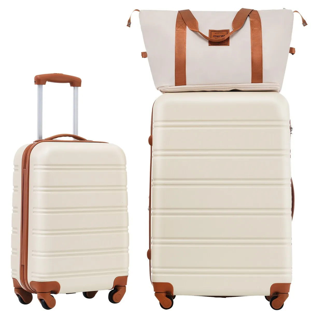 20'' 28'' Suitcase Travel Bag 3-Piece Luggage Sets, ABS Hardshell Lightweight Luggage with Spinner Wheels and TSA Lock