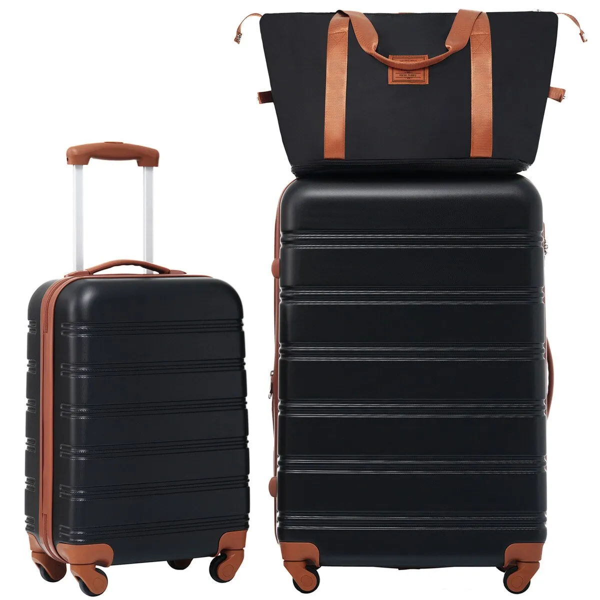20'' 28'' Suitcase Travel Bag 3-Piece Luggage Sets, ABS Hardshell Lightweight Luggage with Spinner Wheels and TSA Lock