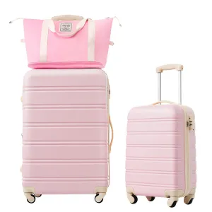 20'' 28'' Suitcase Travel Bag 3-Piece Luggage Sets, ABS Hardshell Lightweight Luggage with Spinner Wheels and TSA Lock