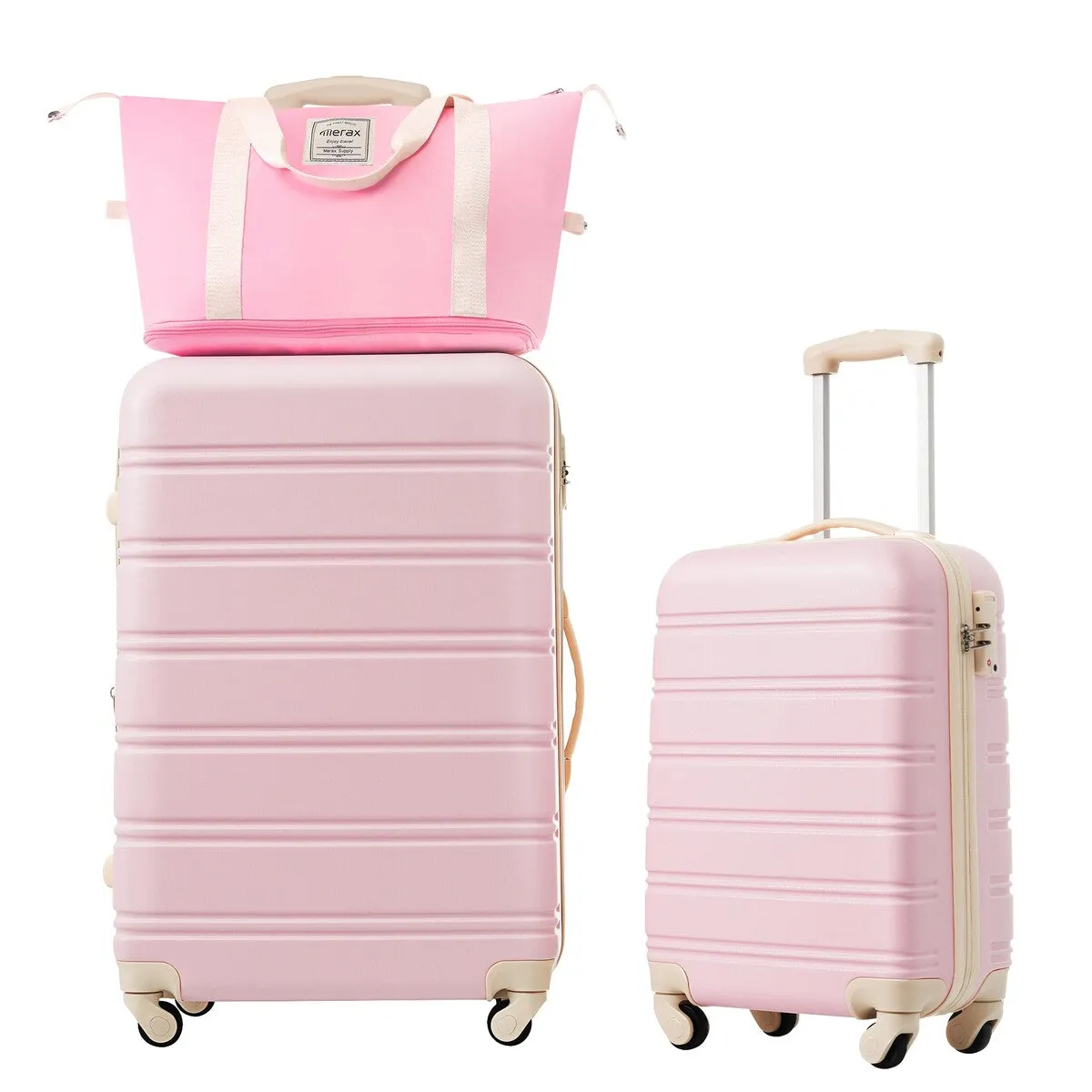 20'' 28'' Suitcase Travel Bag 3-Piece Luggage Sets, ABS Hardshell Lightweight Luggage with Spinner Wheels and TSA Lock