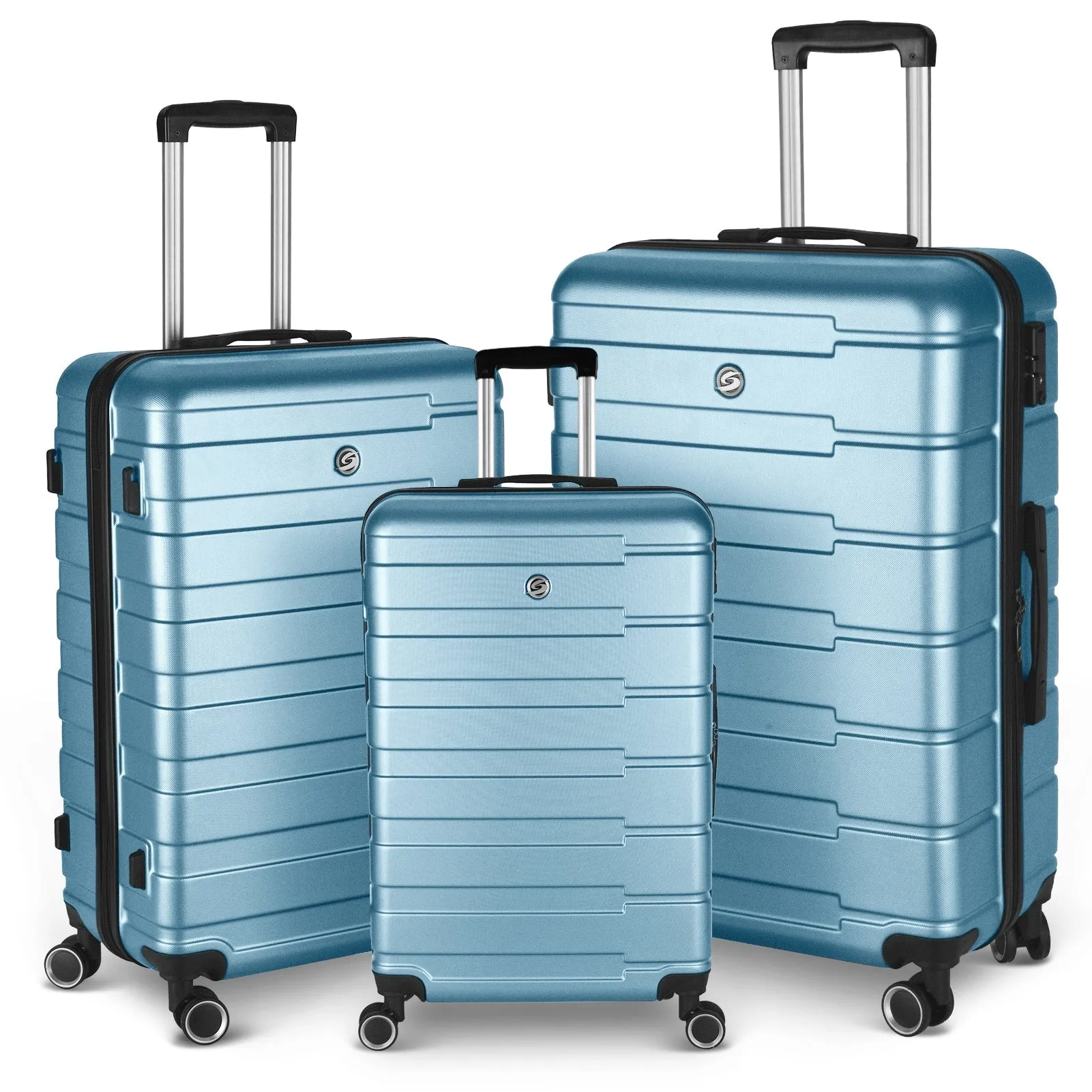 3-Piece Luggage Set w/ Spinner Wheels & TSA Lock