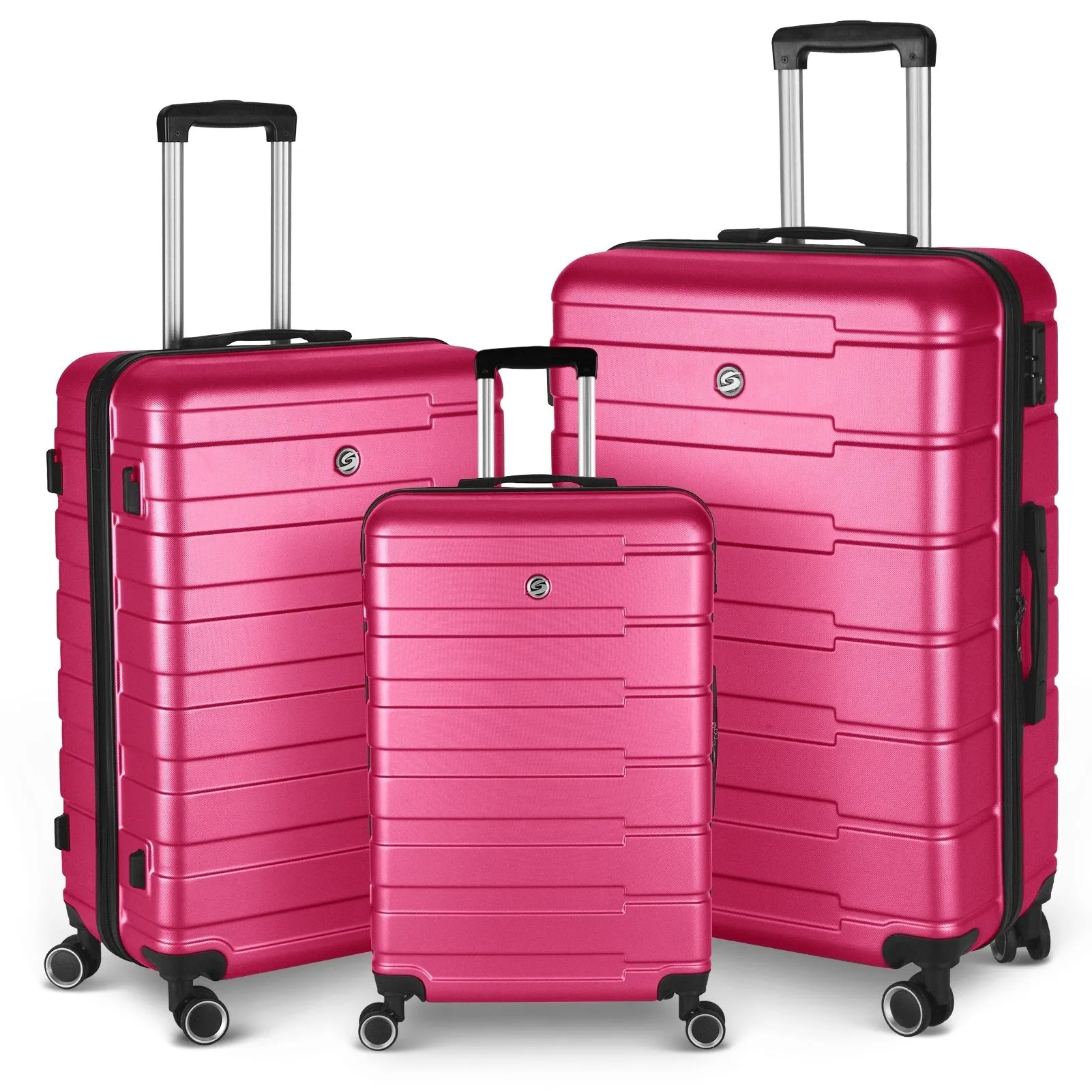 3-Piece Luggage Set w/ Spinner Wheels & TSA Lock