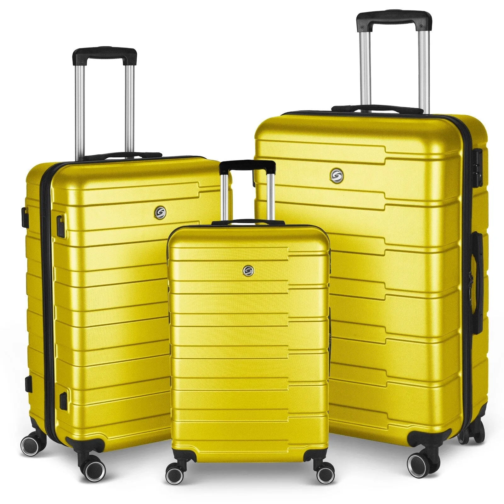 3-Piece Luggage Set w/ Spinner Wheels & TSA Lock