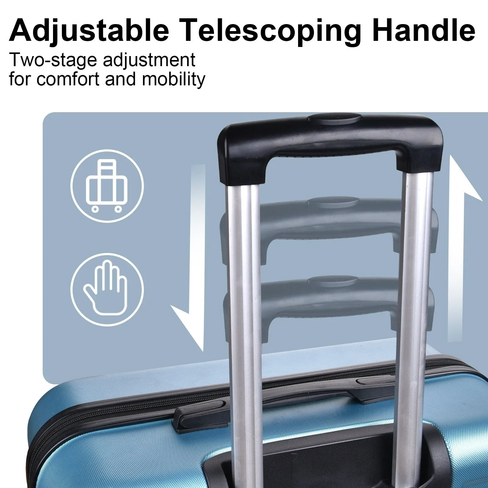 3-Piece Luggage Set w/ Spinner Wheels & TSA Lock