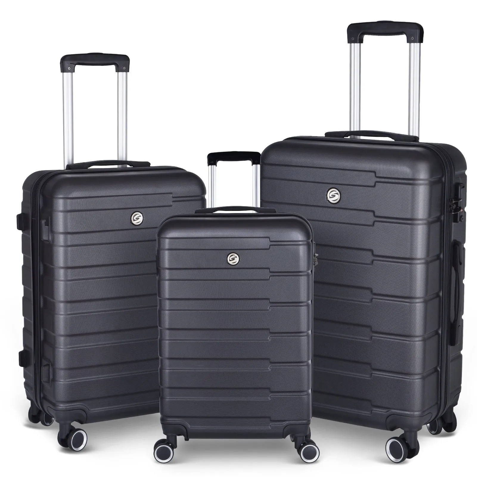 3-Piece Luggage Set w/ Spinner Wheels & TSA Lock