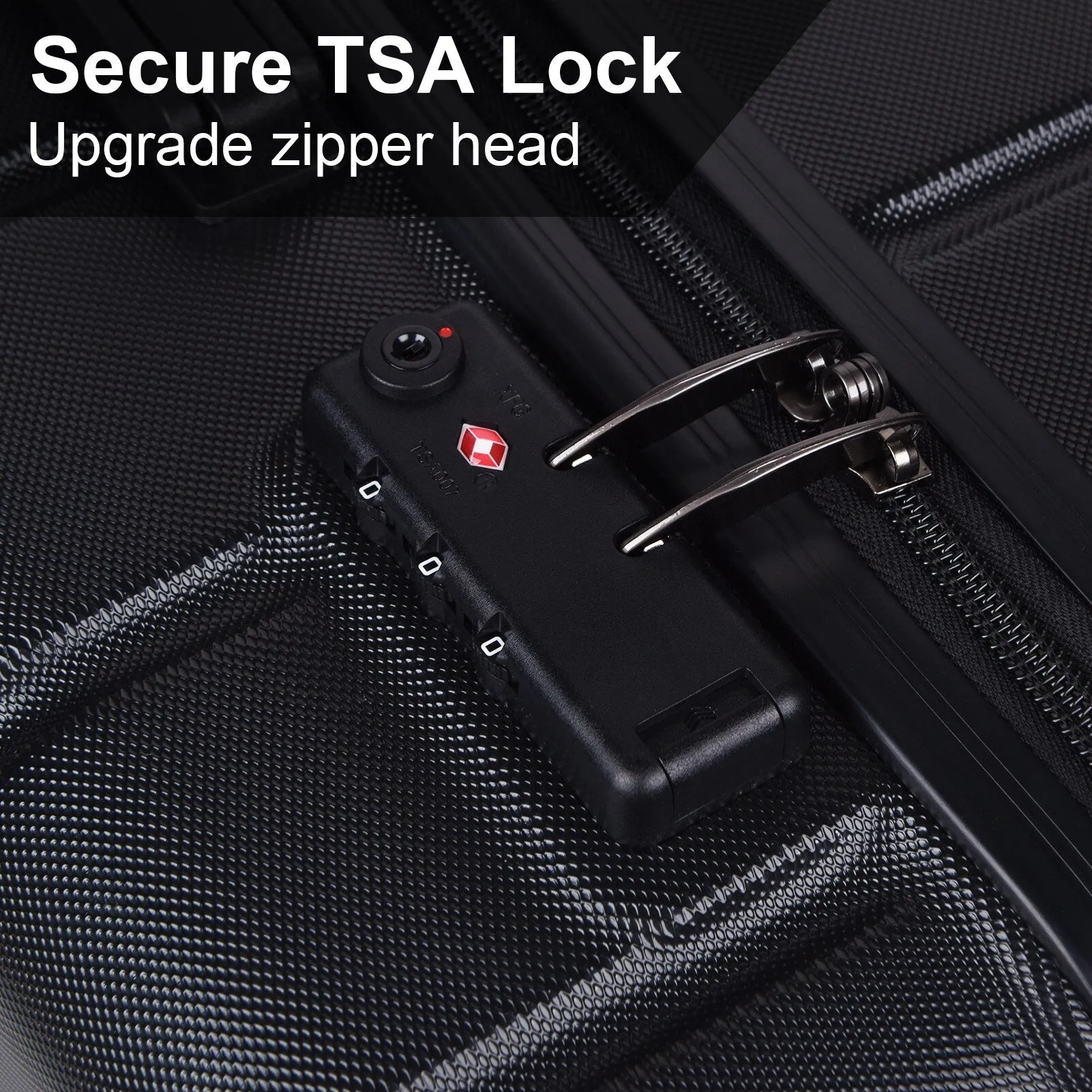 3-Piece Luggage Set w/ Spinner Wheels & TSA Lock