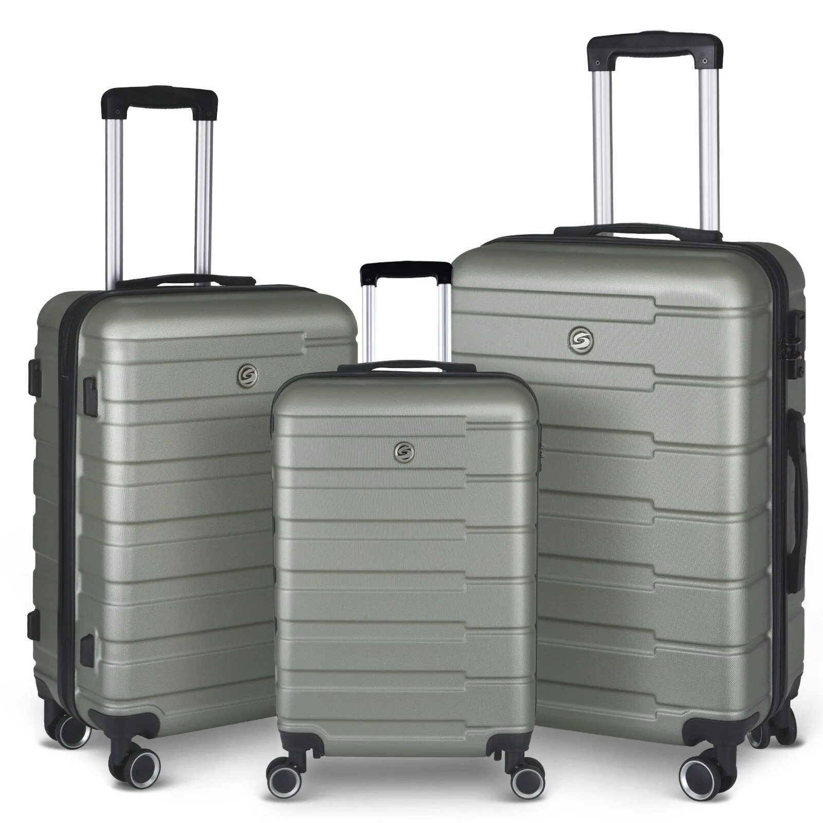 3-Piece Luggage Set w/ Spinner Wheels & TSA Lock