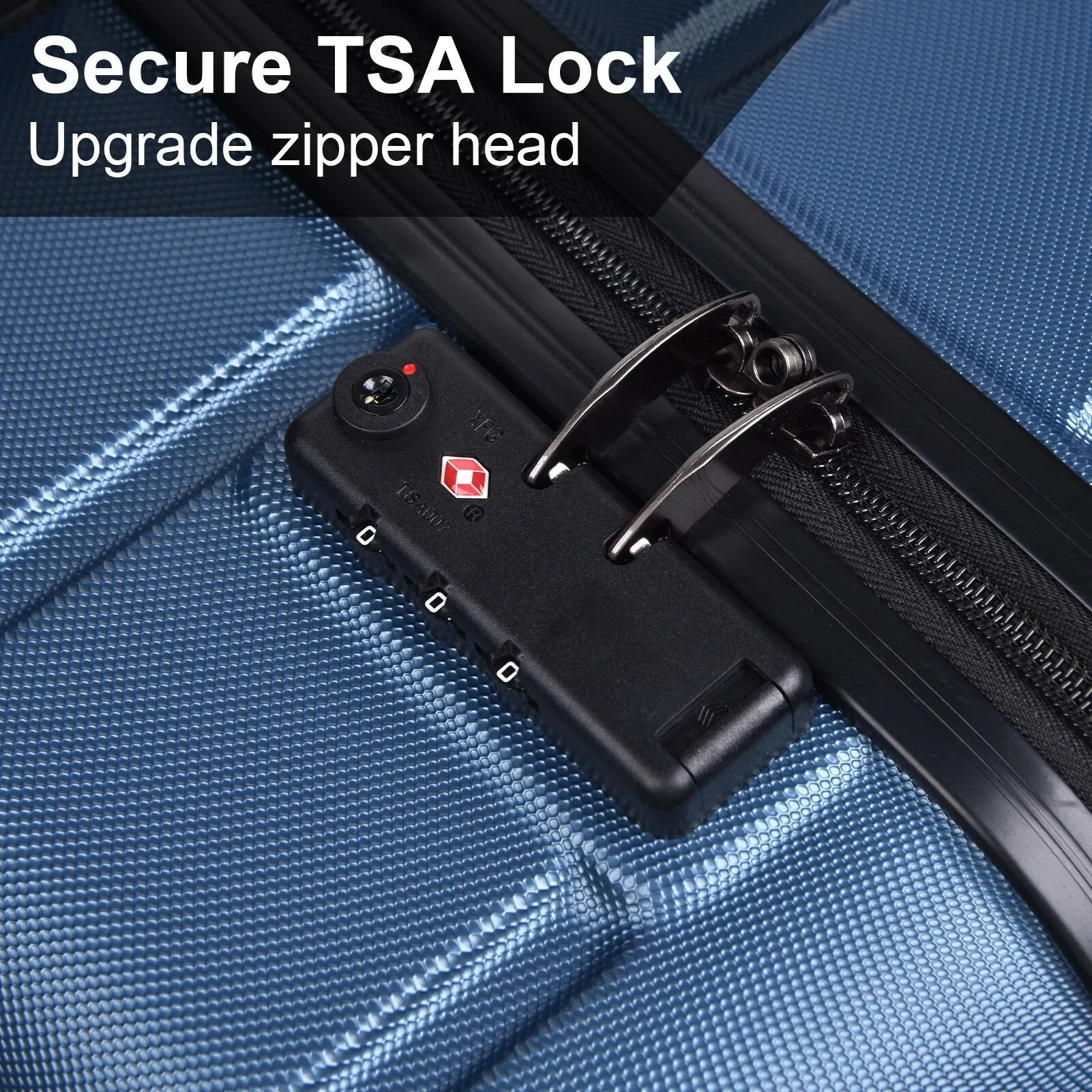 3-Piece Luggage Set w/ Spinner Wheels & TSA Lock