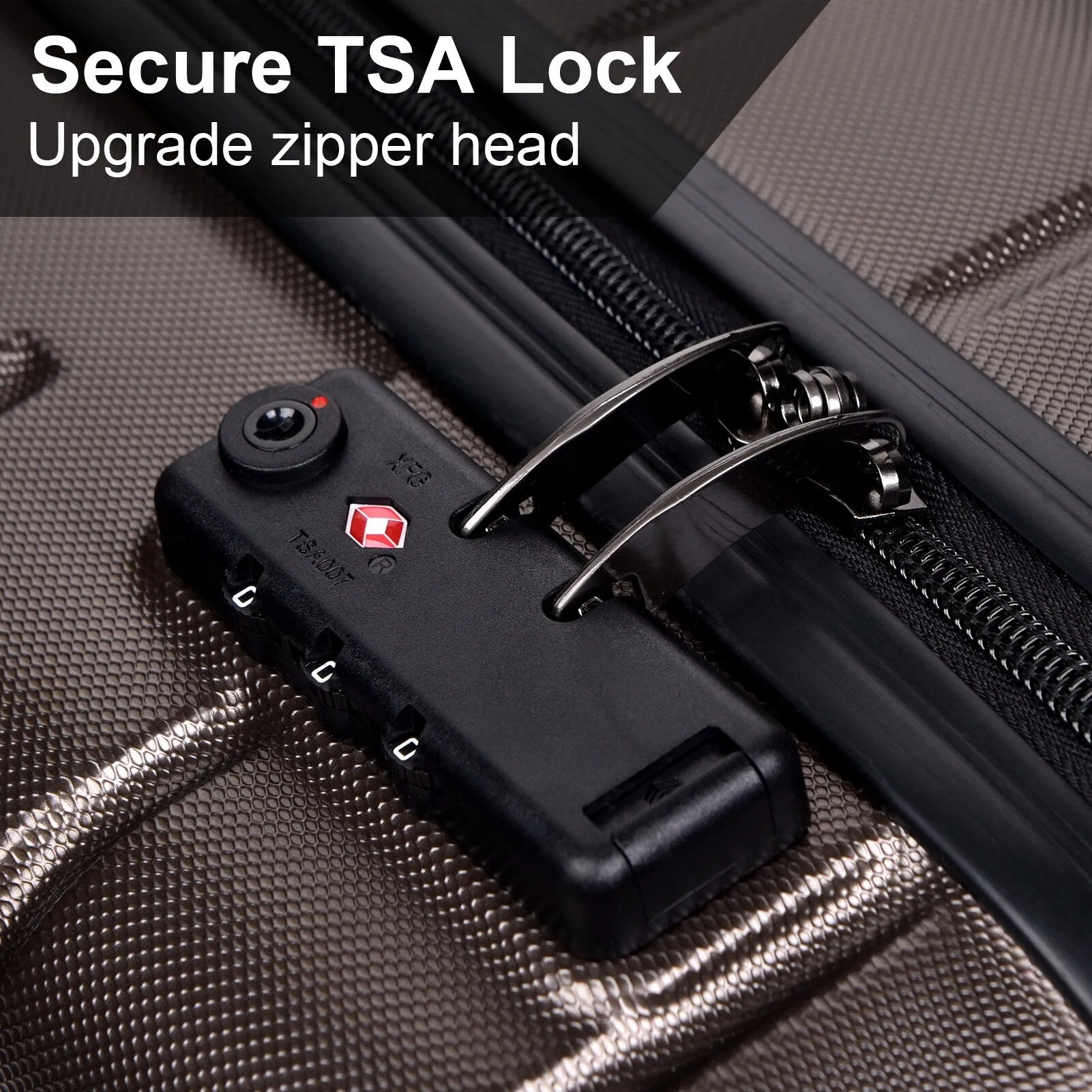 3-Piece Luggage Set w/ Spinner Wheels & TSA Lock
