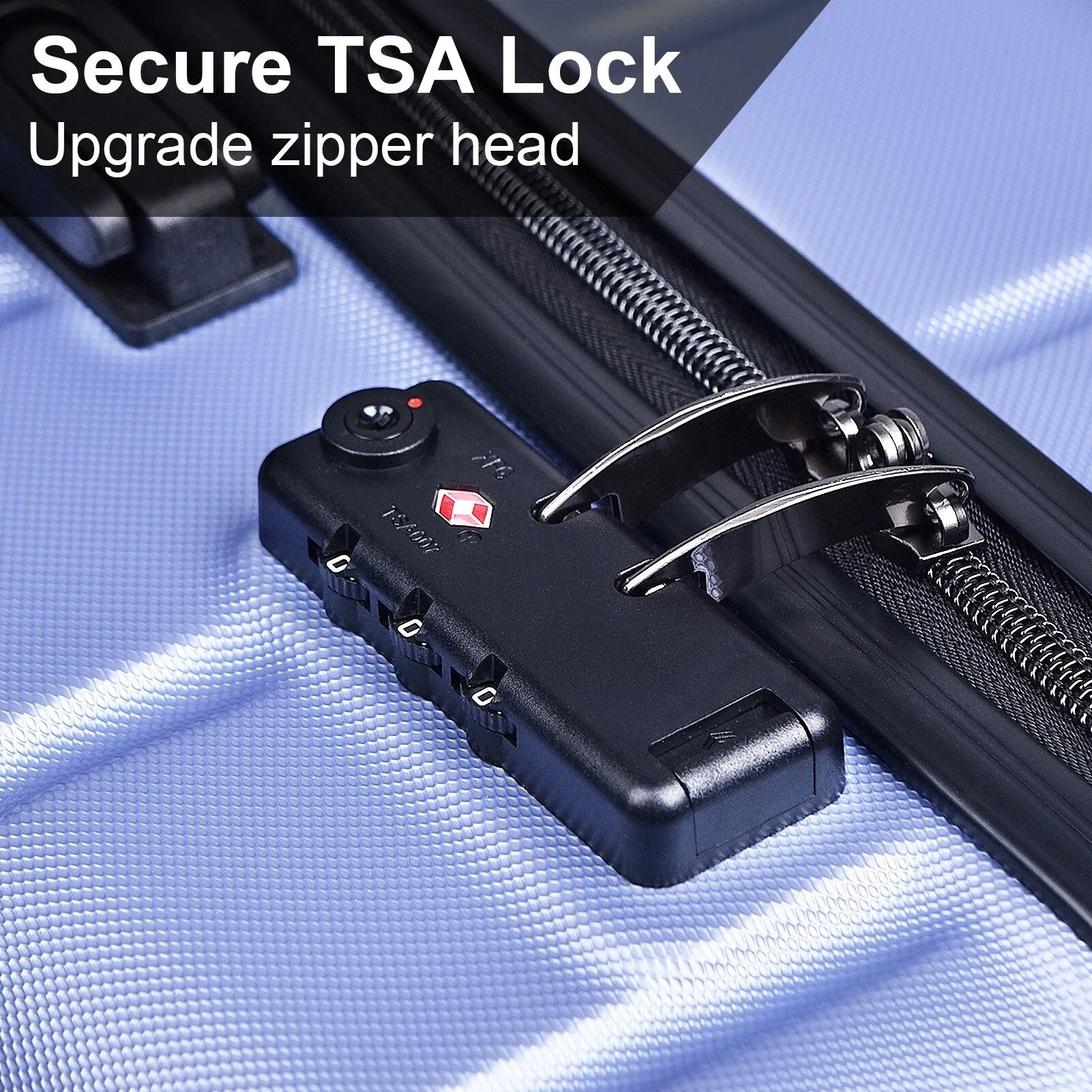 3-Piece Luggage Set w/ Spinner Wheels & TSA Lock