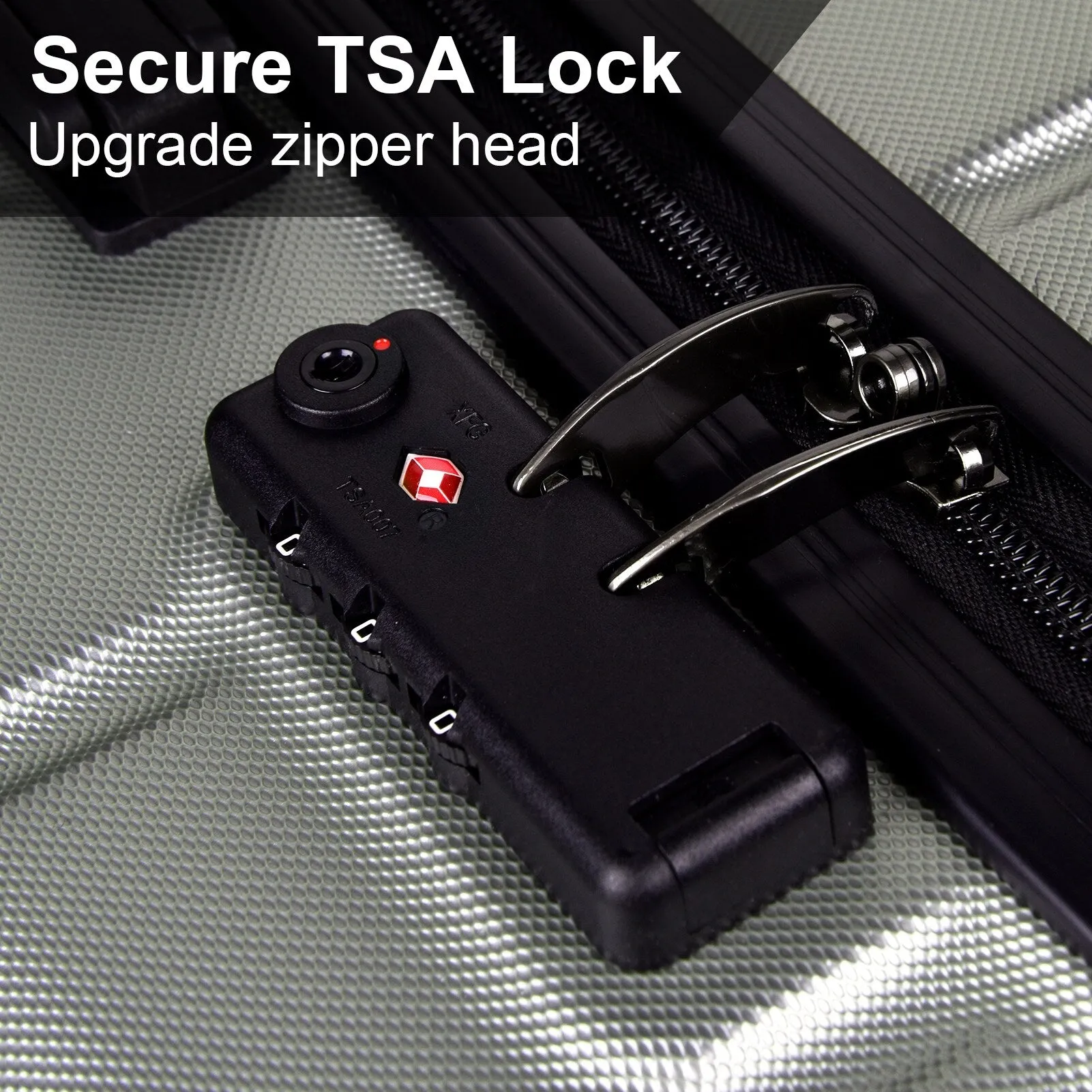 3-Piece Luggage Set w/ Spinner Wheels & TSA Lock