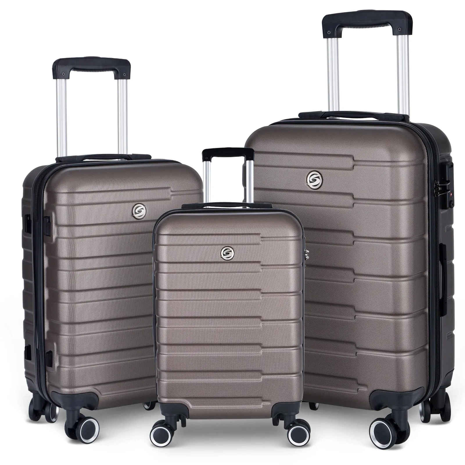 3-Piece Luggage Set w/ Spinner Wheels & TSA Lock