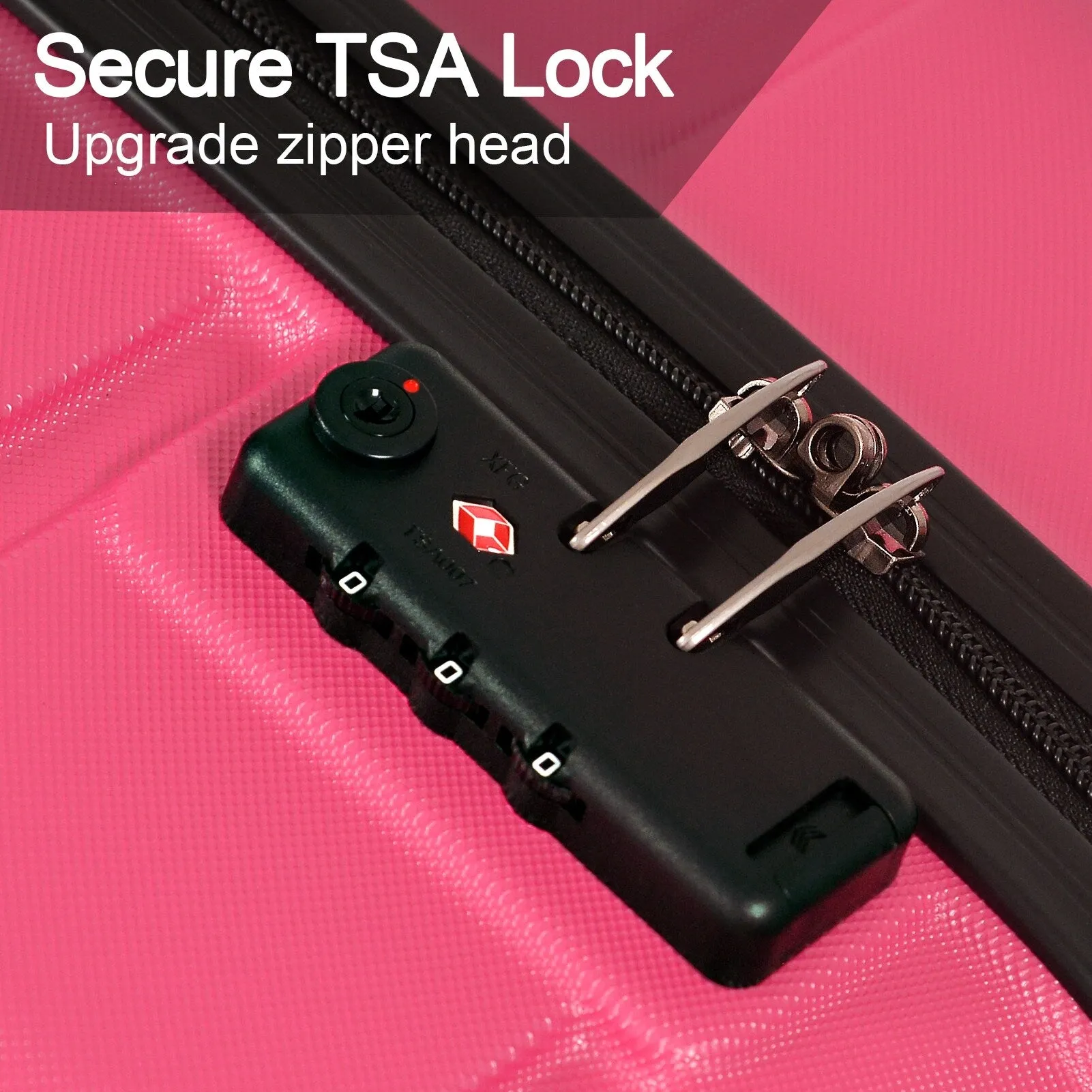 3-Piece Luggage Set w/ Spinner Wheels & TSA Lock
