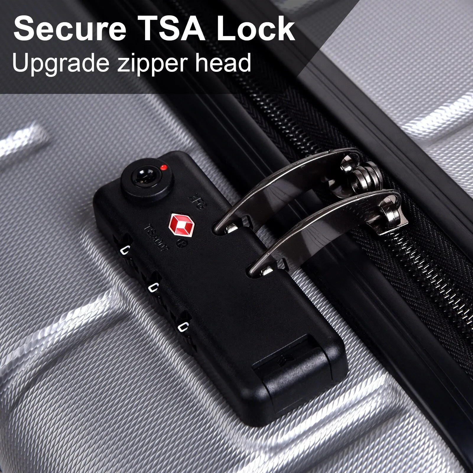 3-Piece Luggage Set w/ Spinner Wheels & TSA Lock