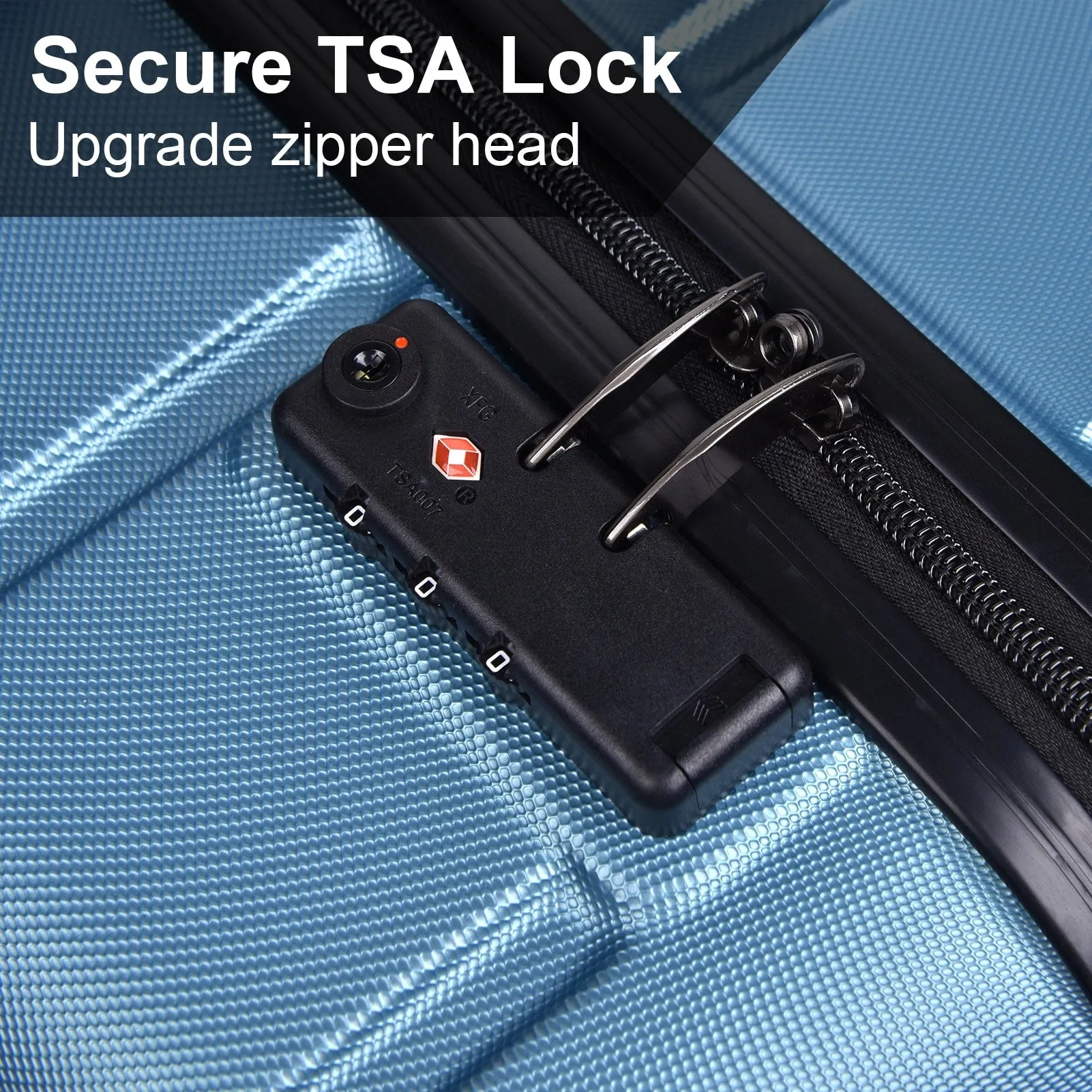 3-Piece Luggage Set w/ Spinner Wheels & TSA Lock
