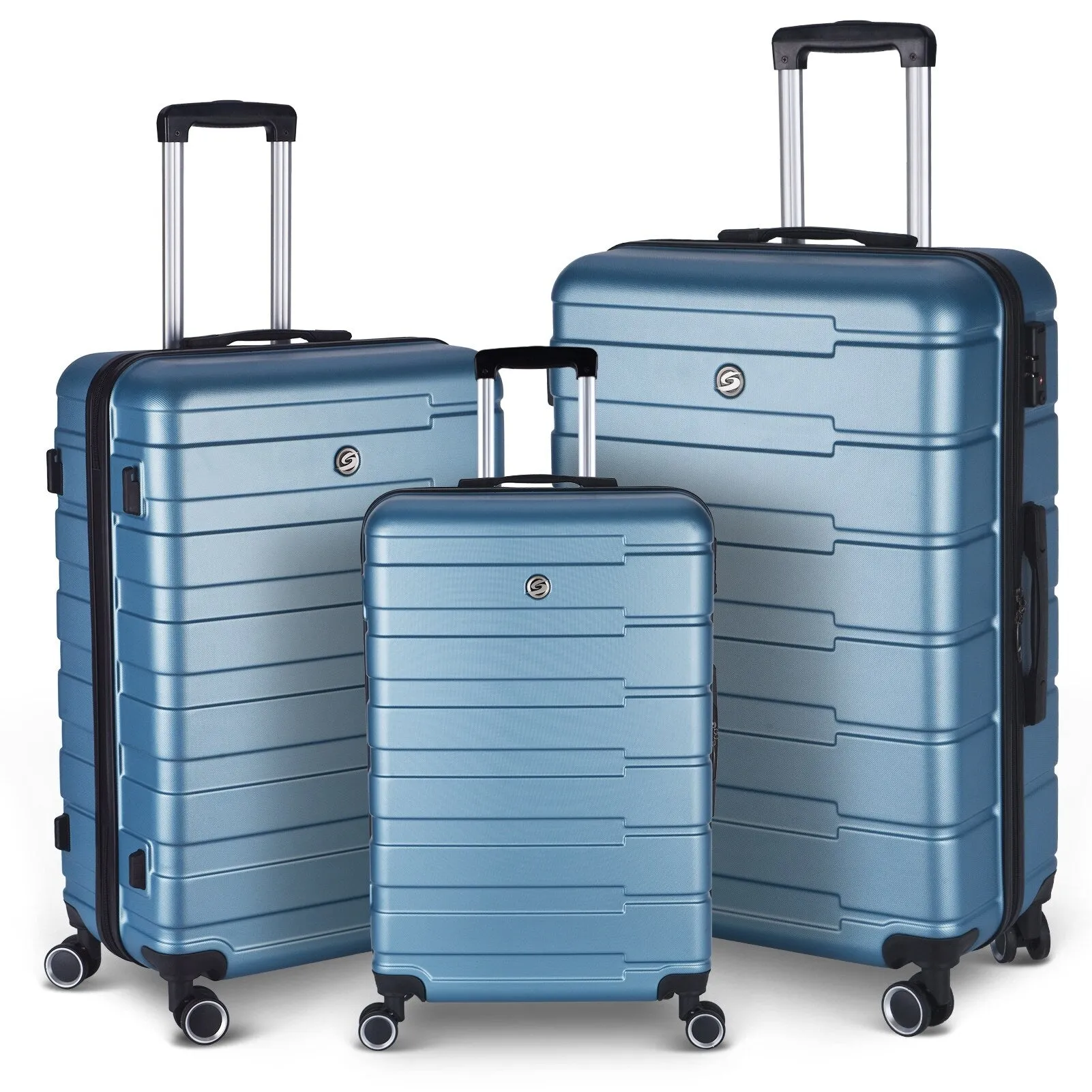 3-Piece Luggage Set w/ Spinner Wheels & TSA Lock