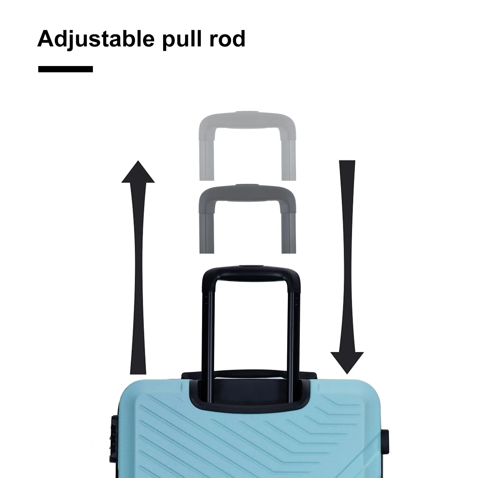 3 Piece Luggage Sets ABS Lightweight Suitcase with Two Hooks, Spinner Wheels, TSA Lock, (20/24/28)