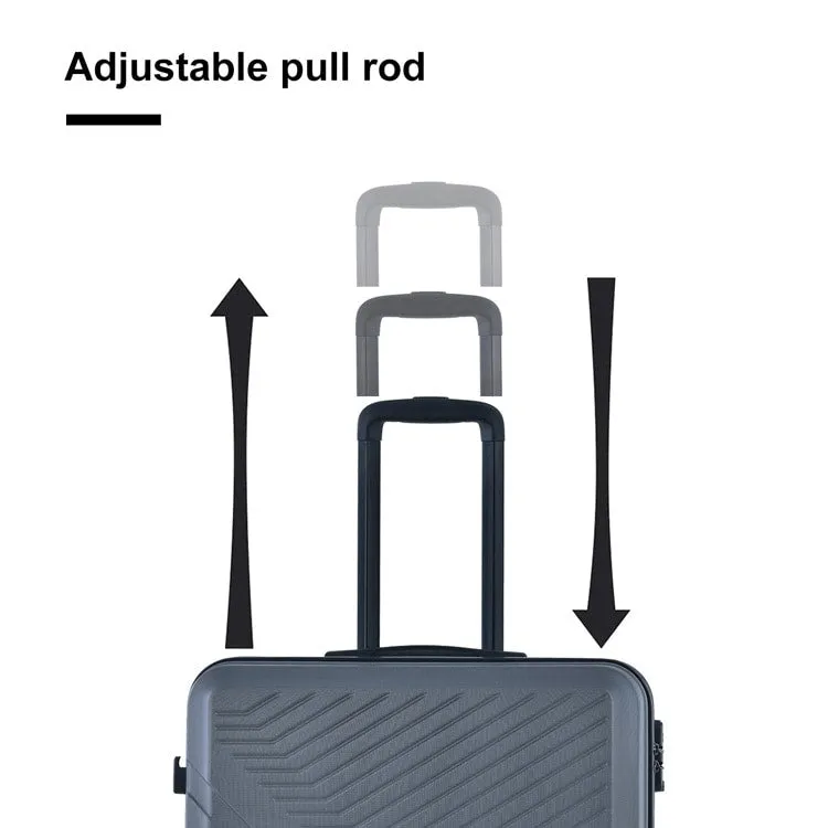 3 Piece Luggage Sets ABS Lightweight Suitcase with Two Hooks, Spinner Wheels, TSA Lock, (20/24/28)