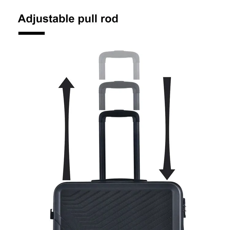 3 Piece Luggage Sets ABS Lightweight Suitcase with Two Hooks, Spinner Wheels, TSA Lock, (20/24/28)