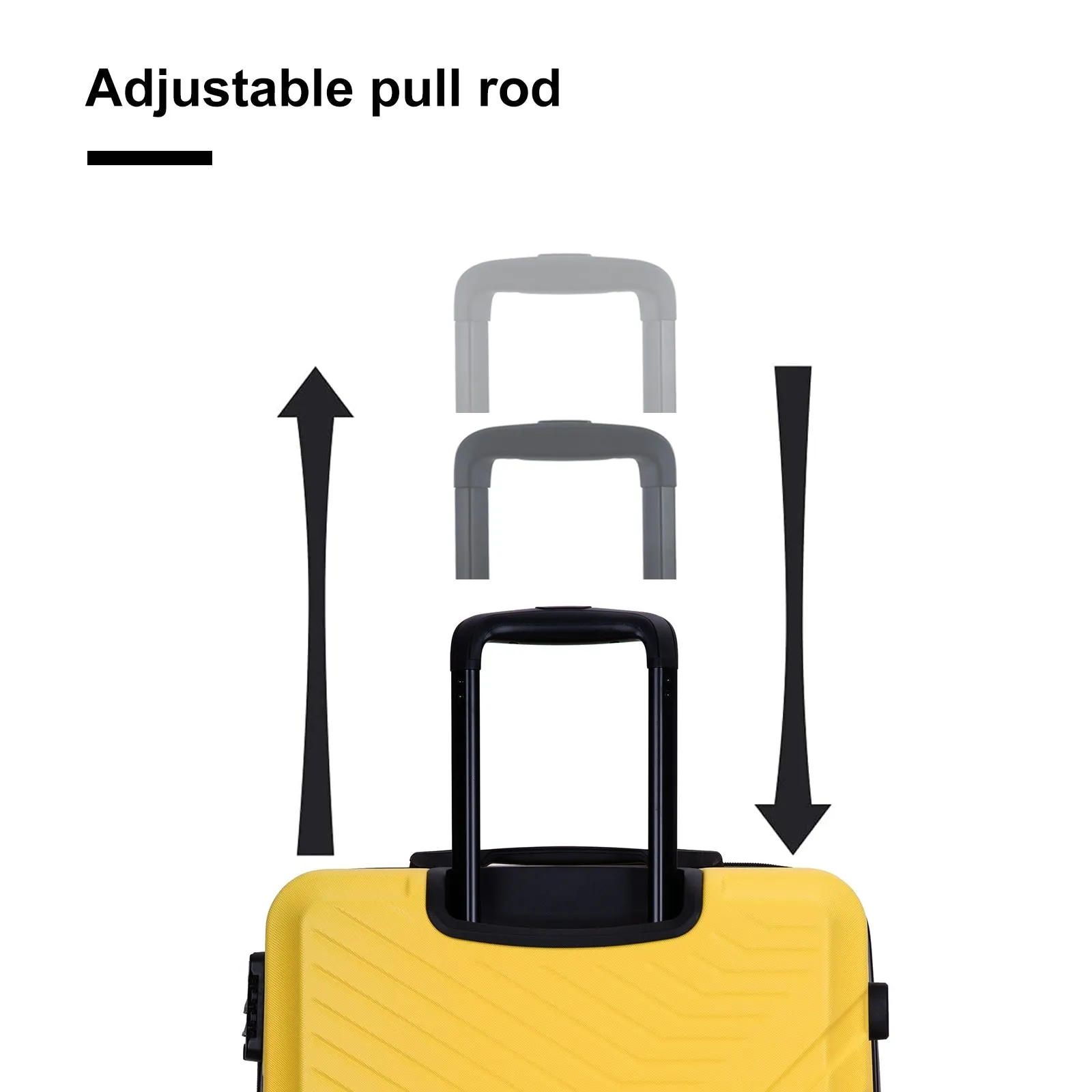3 Piece Luggage Sets ABS Lightweight Suitcase with Two Hooks, Spinner Wheels, TSA Lock, (20/24/28)