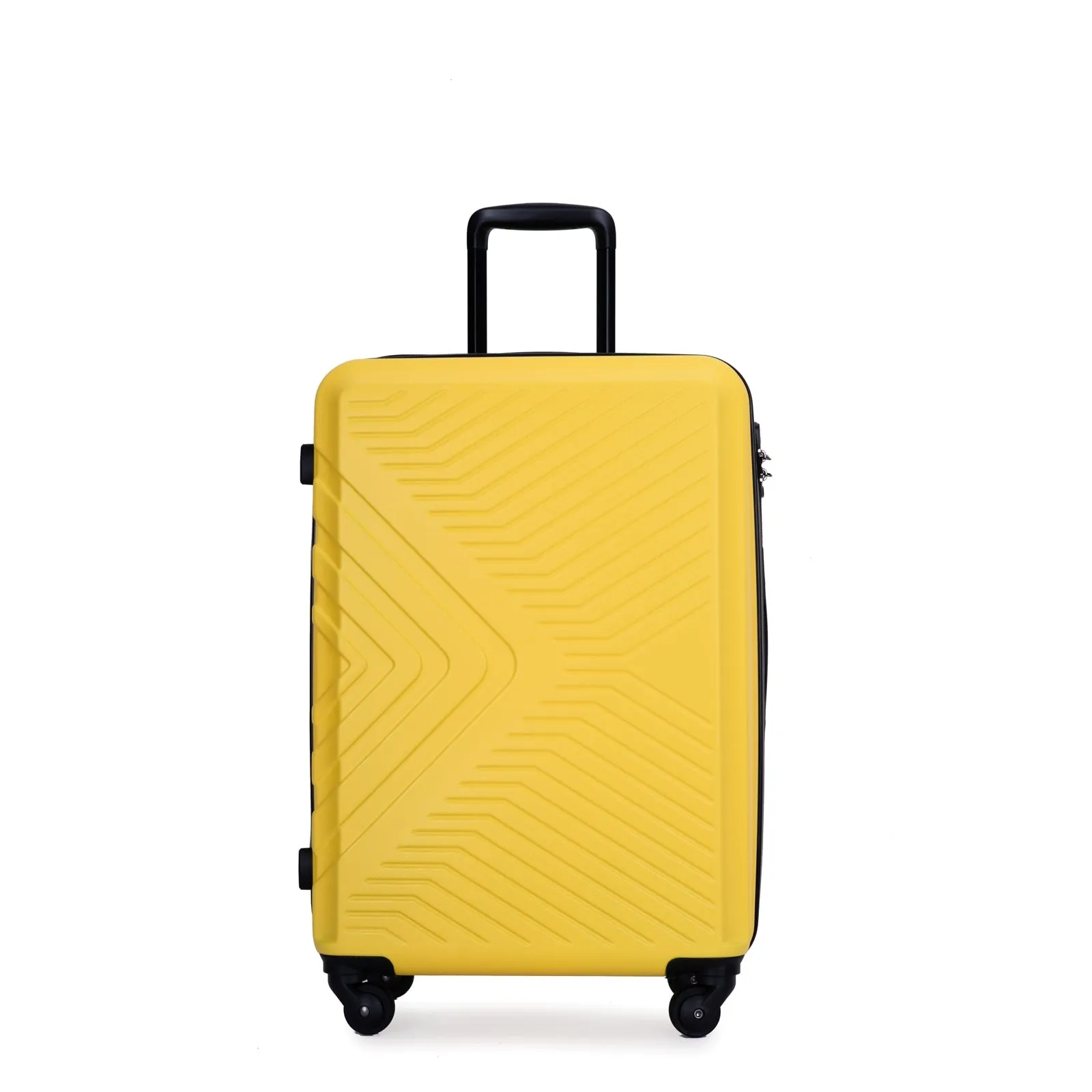 3 Piece Luggage Sets ABS Lightweight Suitcase with Two Hooks, Spinner Wheels, TSA Lock, (20/24/28)