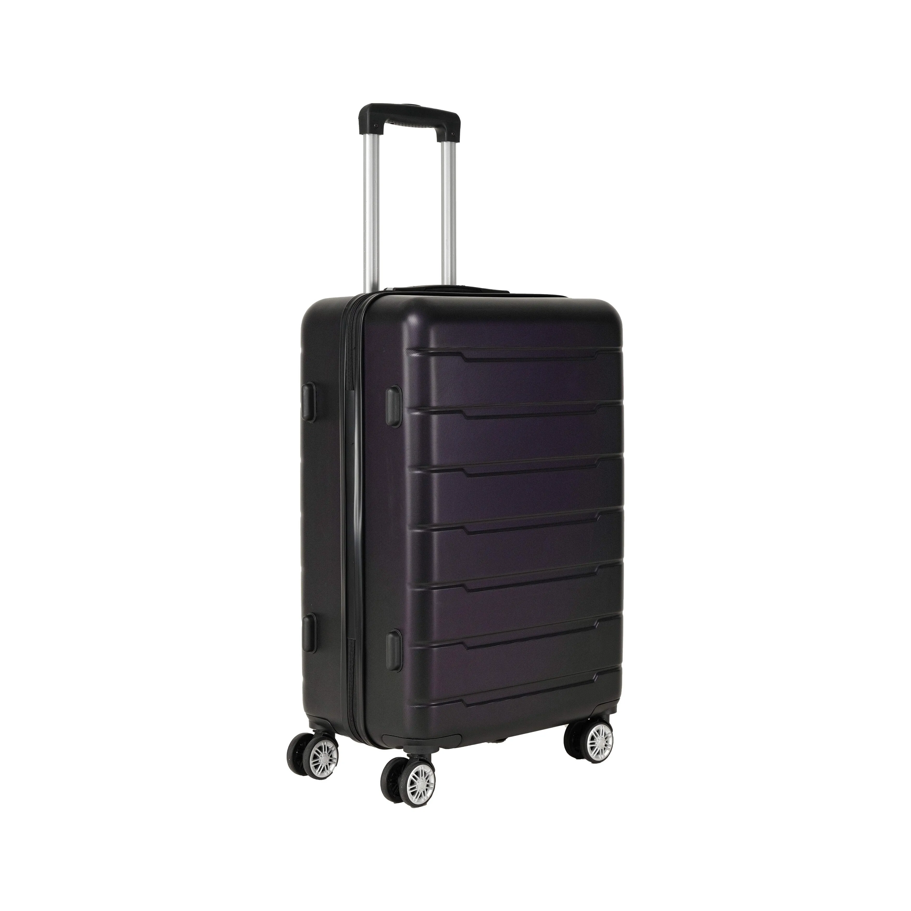 3-piece Retractable Luggage Set with Rotating Wheels and Password Lock