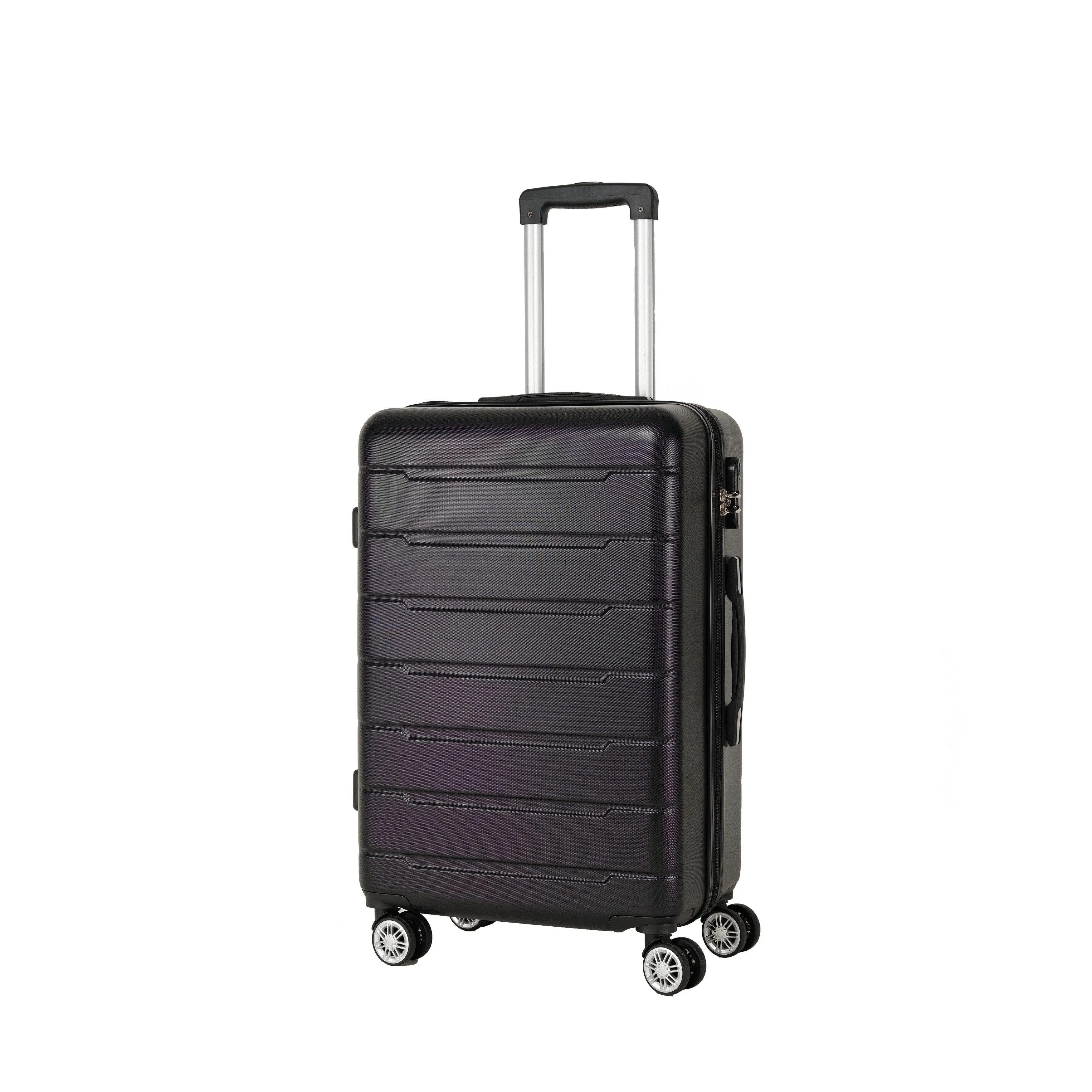 3-piece Retractable Luggage Set with Rotating Wheels and Password Lock
