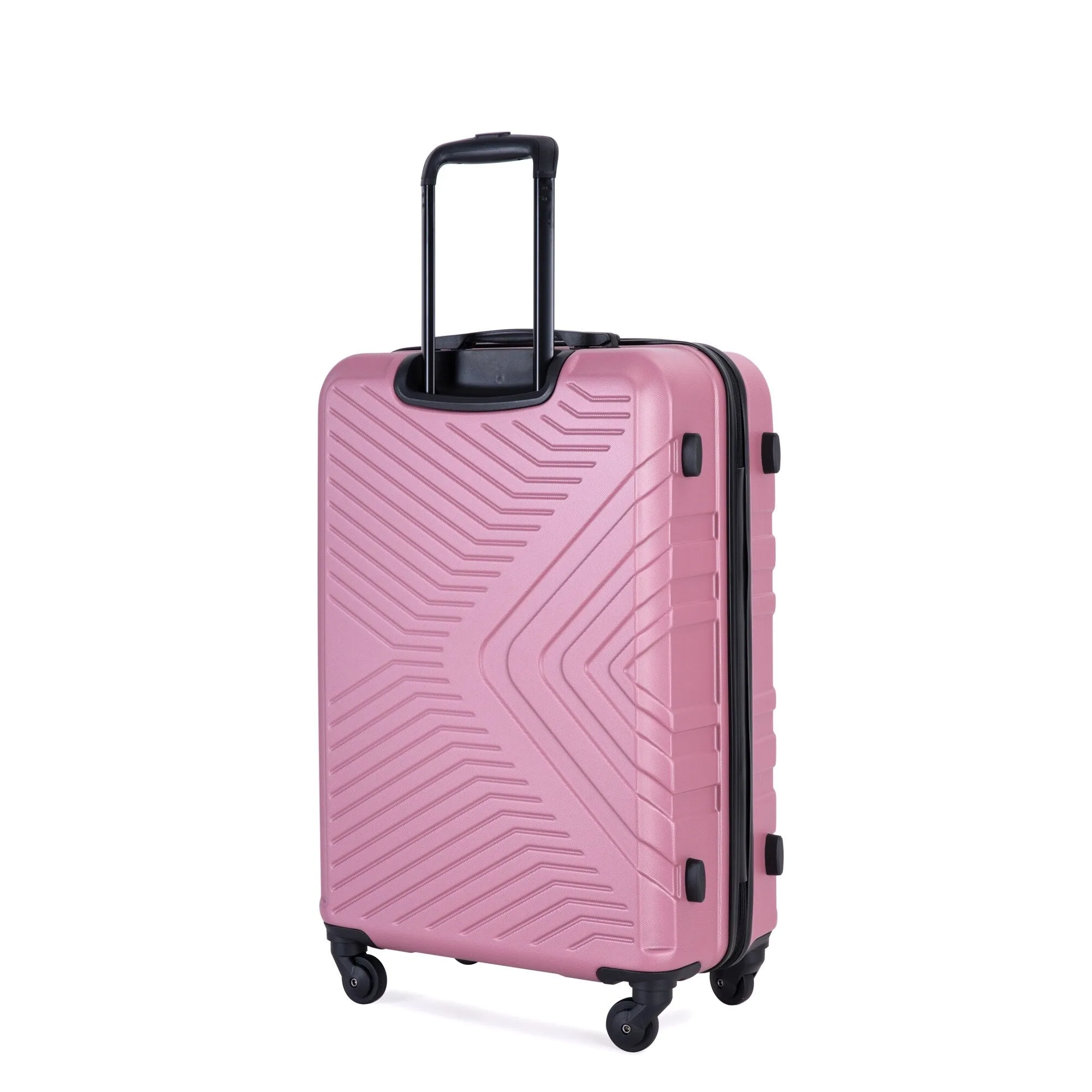 ABS 3 Piece Luggage Sets with Telescoping and Short Handles, Lightweight Suitcase with 2 Hooks and Spinner Wheels & TSA Lock