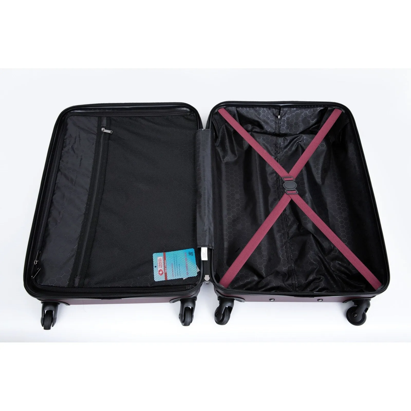 ABS 3 Piece Luggage Sets with Telescoping and Short Handles, Lightweight Suitcase with 2 Hooks and Spinner Wheels & TSA Lock