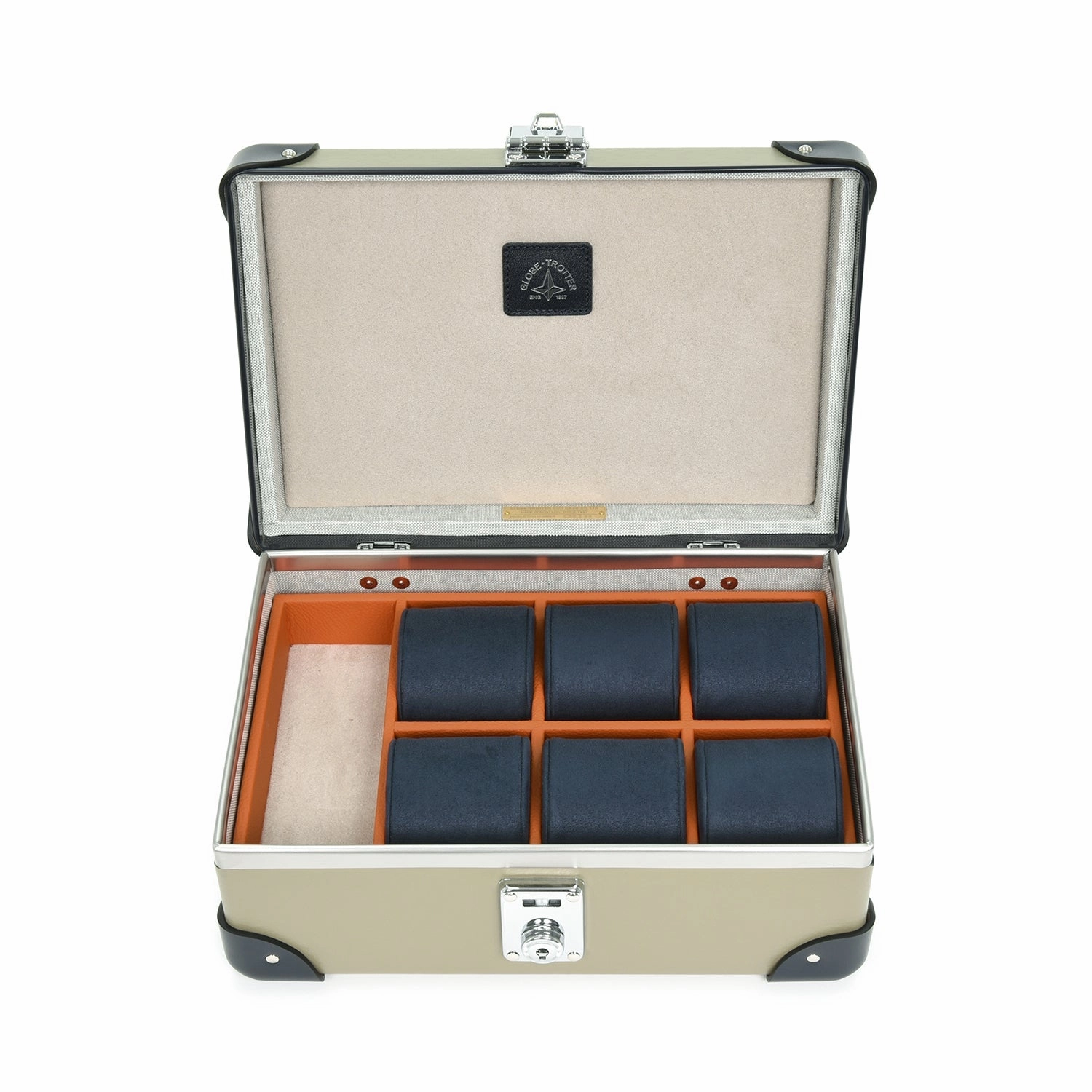 Centenary · 6-Slot Watch Case | Olive/Navy
