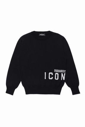 Dsquared2 Kids Logo Intarsia Crewneck Sweater