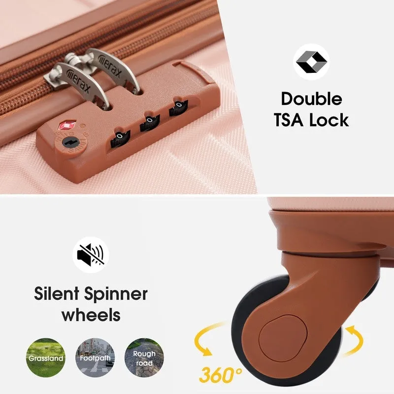 Hardshell Luggage Sets 3 Pcs Spinner Suitcase with TSA Lock Lightweight