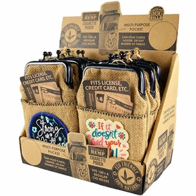 Hemp Cigarette Pouch - 8 Pieces Per Retail Ready Display 27494