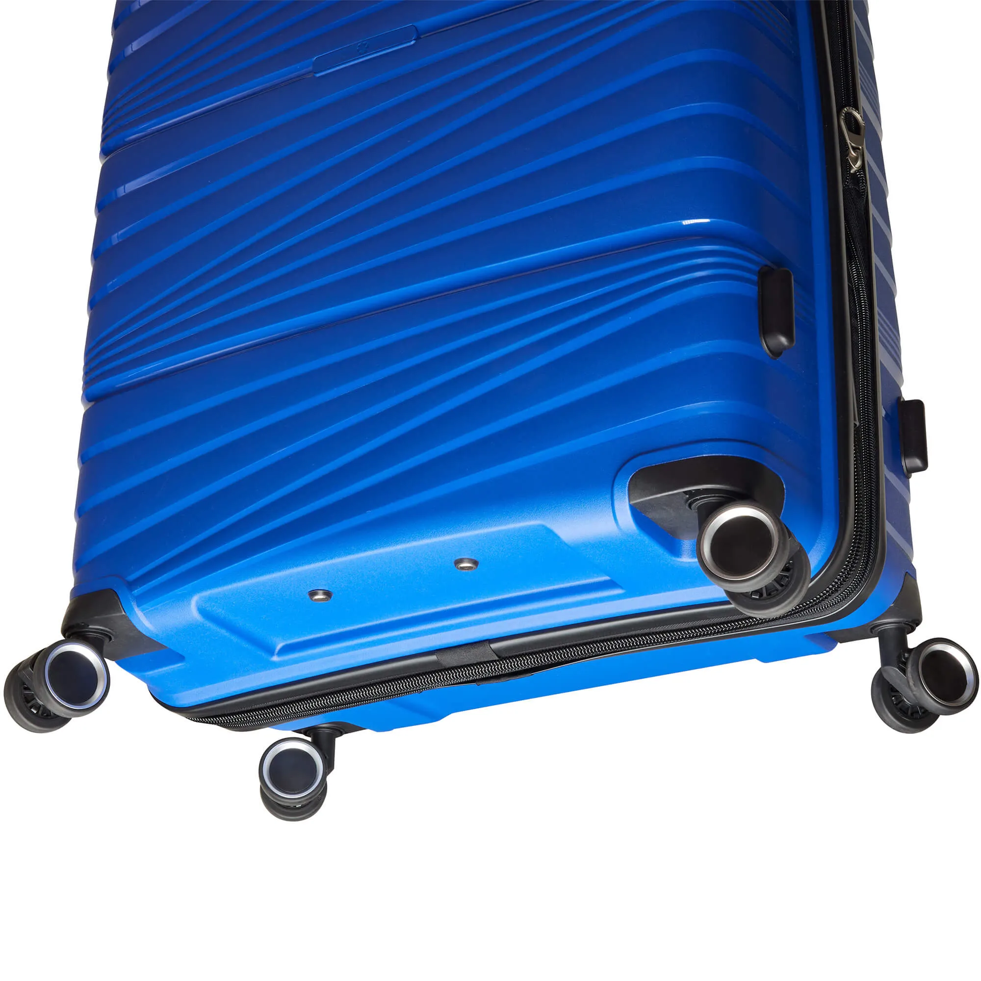 Mancini Bermuda Collection Expandable Polypropylene Spinner Luggage 2pc Set 20 and 28 inch