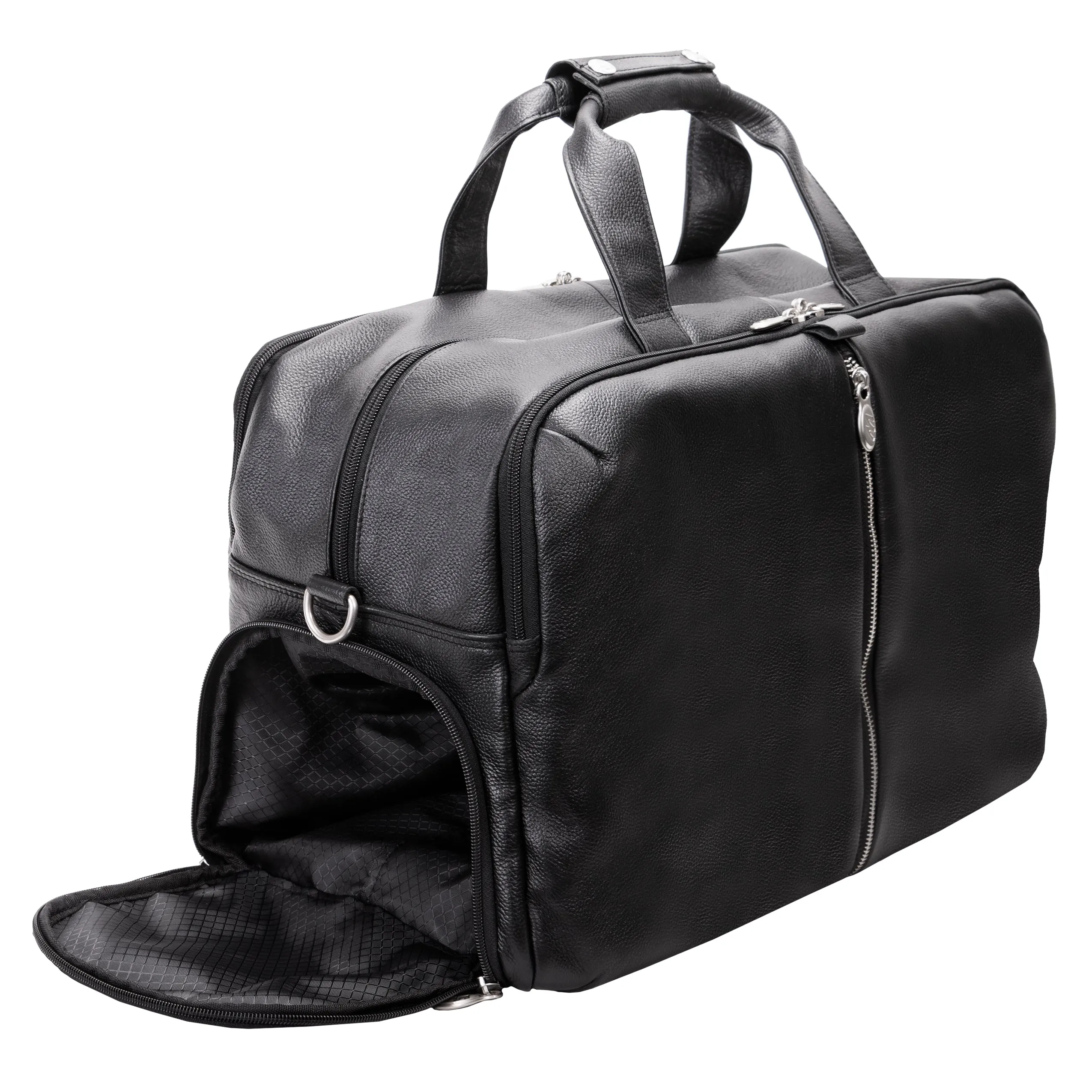 McKlein USA Avondale 22" Leather Triple Compartment Carry-All Travel Laptop Duffel