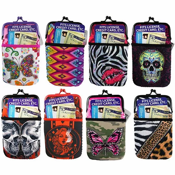 Neoprene Cigarette Pouch with Pocket - 8 Pieces Per Retail Ready Display 22057
