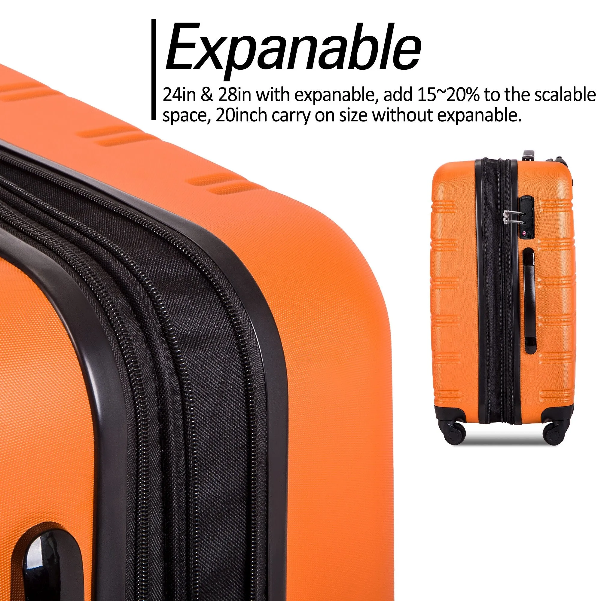 Spinner Wheels Luggage Sets 20in/24in/28in