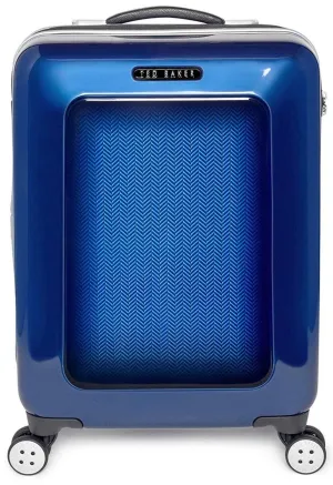 Ted Baker Hardsider Herringbone Collection Carry-On 4-Wheel Carry-On Luggage