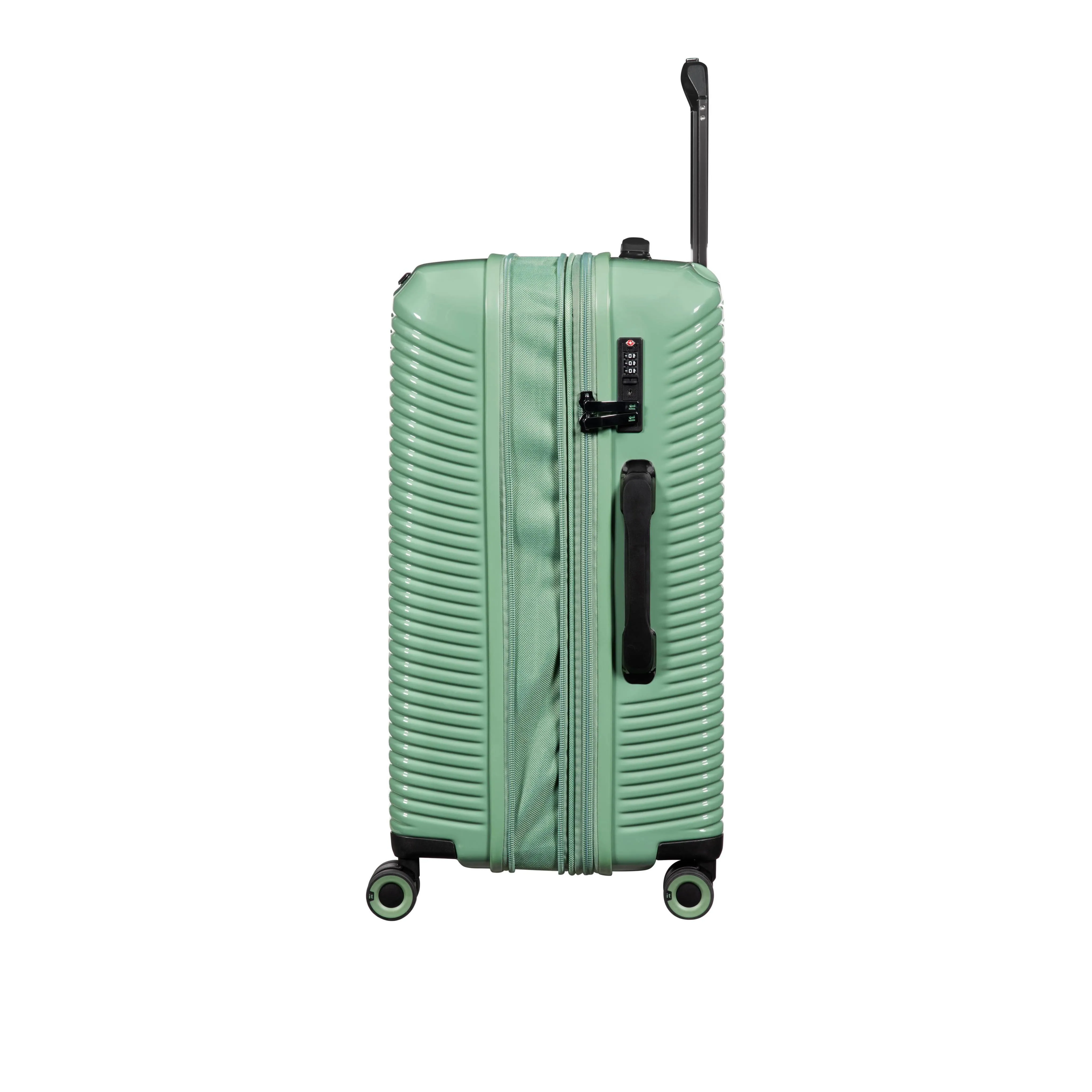 Traversed 28" Hardside Checked 8 Wheel Expandable Spinner (Hedge Green)
