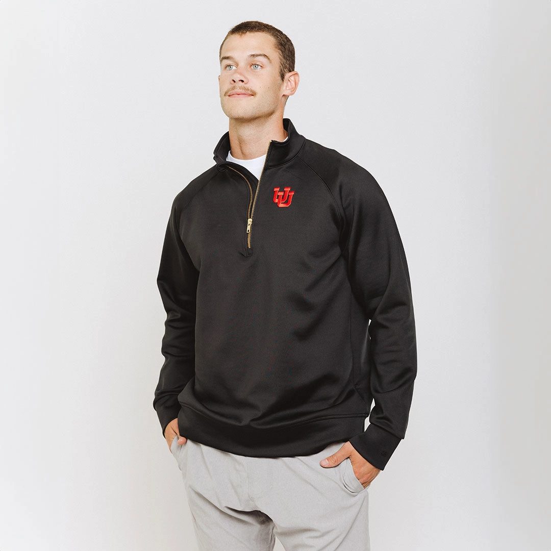 Utah Men's Oxford Zip-Up, Black