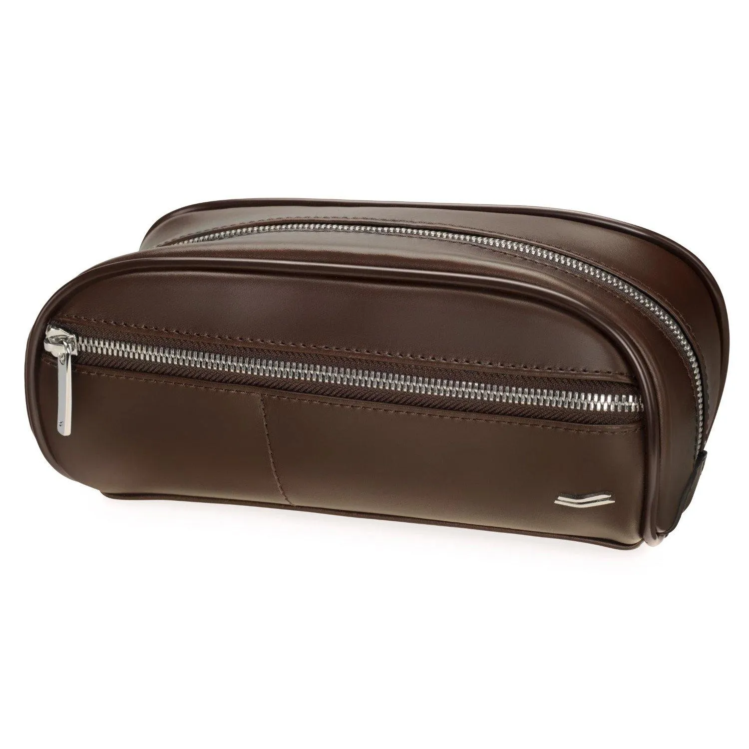 Vocier 2-Piece Travel Set Leather Travel Bag & Dopp Kit