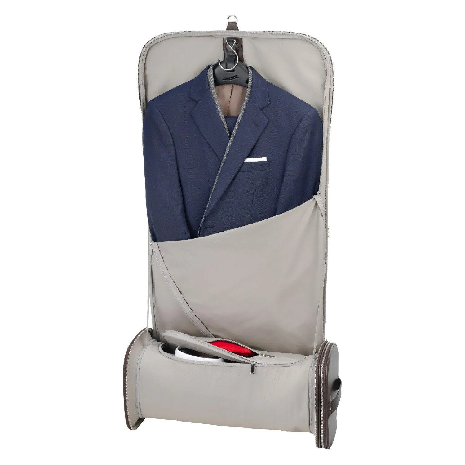 Vocier 2-Piece Travel Set Leather Travel Bag & Dopp Kit